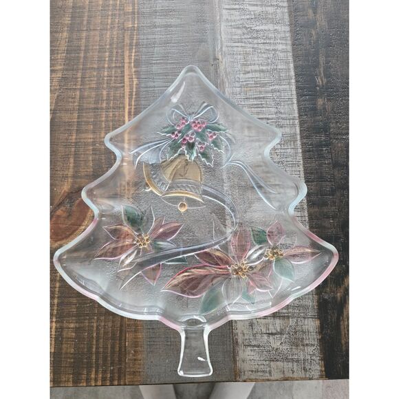 Savoir Vivre Holiday Japan Christmas Shaped Tree Server Cookie Candy Dish Decor - Picture 3 of 5